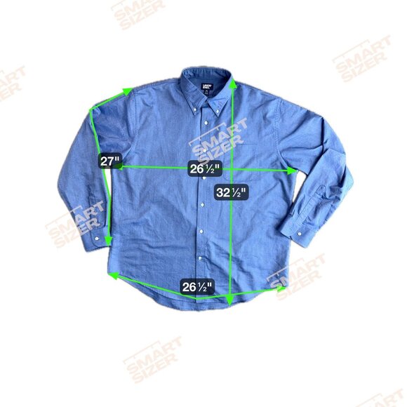 Lands End Button Down Dress Shirt Mens XL Oxford‎ Pocket Oeko Tek Work Career - Picture 2 of 7